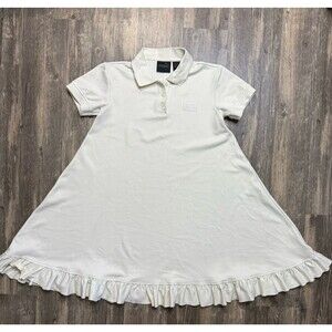 Fenty Puma Rihanna Polo Swing Mini Ruffle Dress Ivory size Small